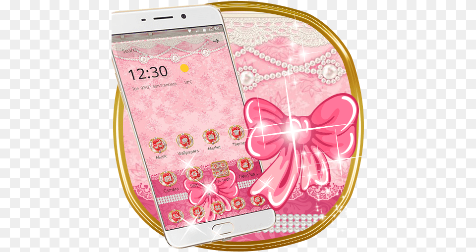 Pink Diamond Rose Theme 114 Download Android Apk Aptoide Smartphone, Electronics, Mobile Phone, Phone, Pattern Free Transparent Png