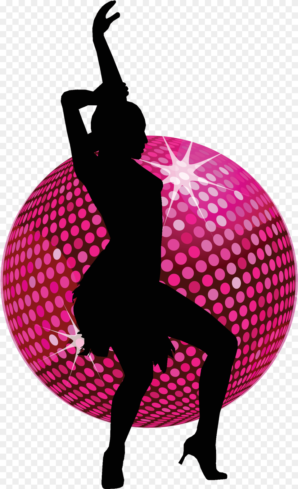 Pink Disco Ball With No Pink Transparent Disco Ball, Sphere, Lighting, Adult, Person Free Png Download