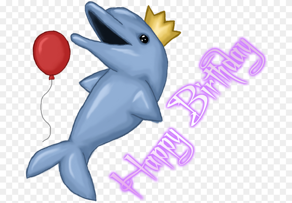 Pink Dolphin Clip Art Happy Birthday Dolphin Clipart, Animal, Mammal, Sea Life, Fish Png Image
