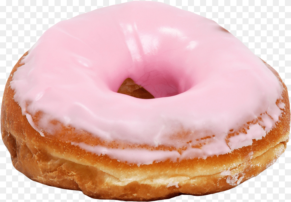 Pink Donut Dunkin Donuts Pink Frosted Donut, Bread, Food, Sweets Free Png Download