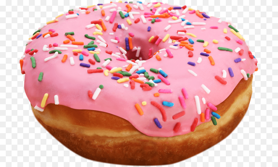 Pink Donut File Donut, Birthday Cake, Cake, Cream, Dessert Free Transparent Png