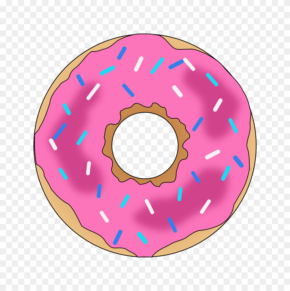 Pink Donut Icons, Food, Sweets, Disk Png