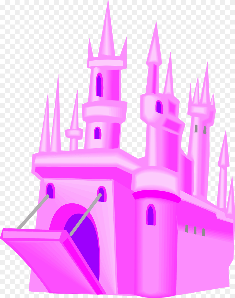 Pink Drawbridge Castle, Architecture, Spire, Tower, Building Free Transparent Png