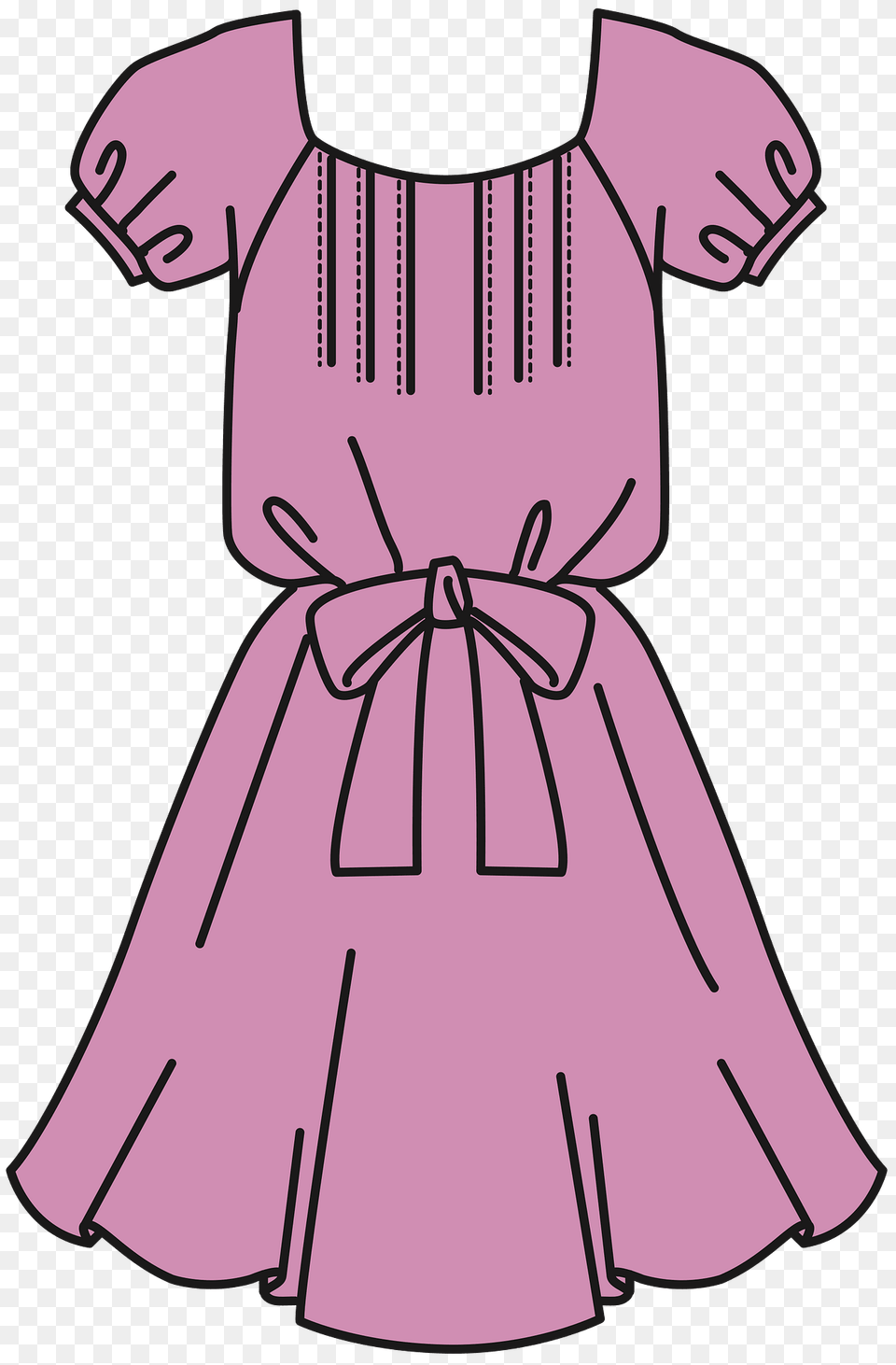 Pink Dress Clipart, Blouse, Clothing, Formal Wear Png Image