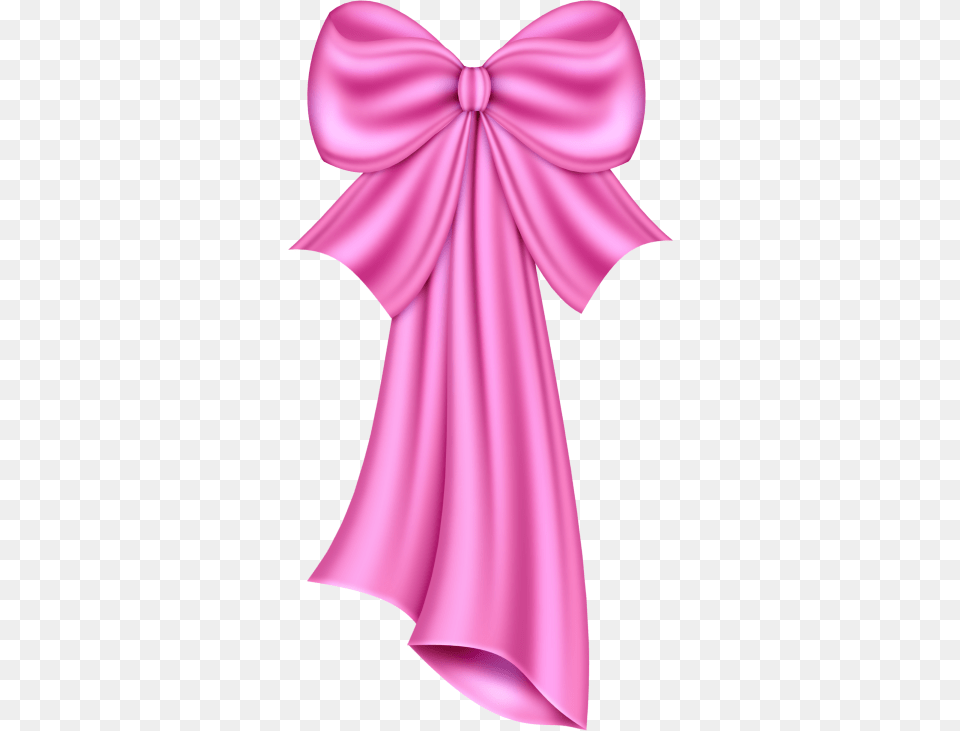 Pink Dress Clipart Pink Bow Satin Pink Ribbon Background, Formal Wear, Adult, Clothing, Female Free Transparent Png