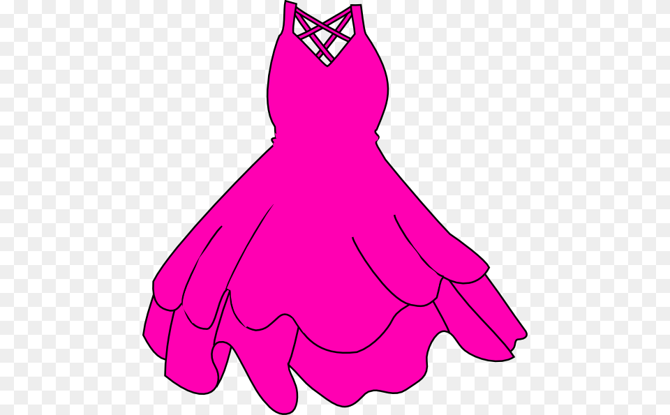 Pink Dress Clipart Pretty Dress Dress Clip Art, Clothing, Fashion, Formal Wear, Gown Free Png