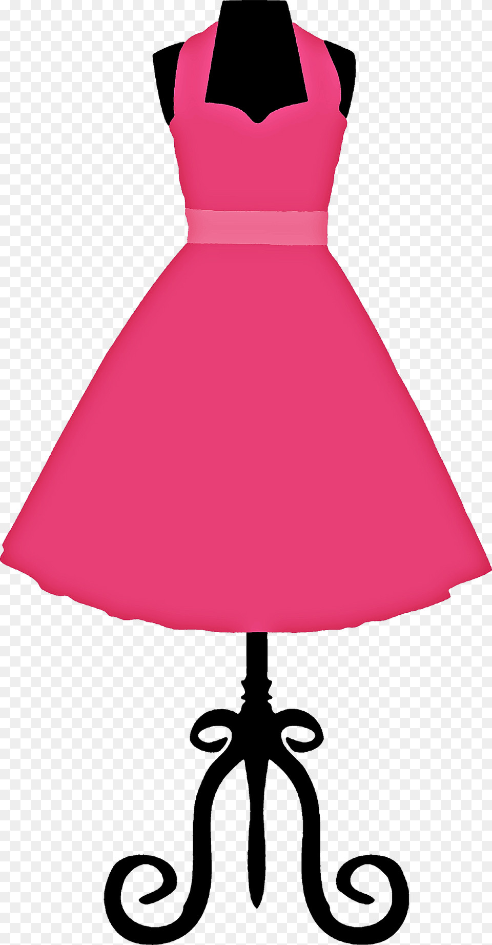 Pink Dress On Mannequin Clipart, Clothing, Formal Wear, Evening Dress, Fashion Png