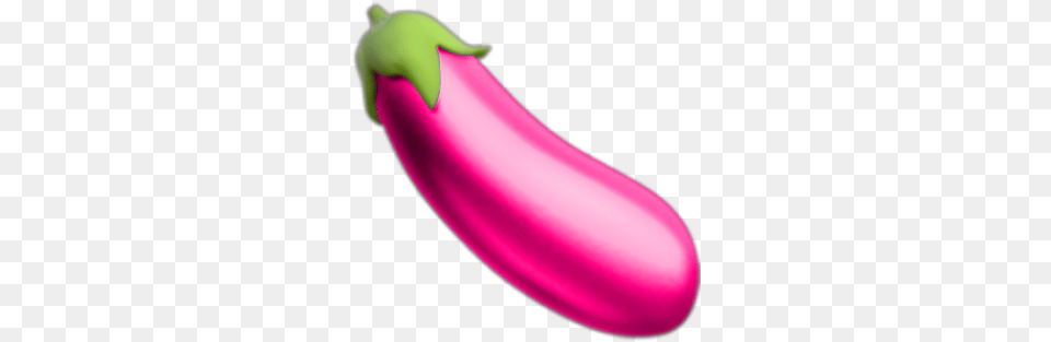 Pink Eggplant Pinkemoji Pinkemojis Eggplant, Food, Produce, Plant, Vegetable Free Png