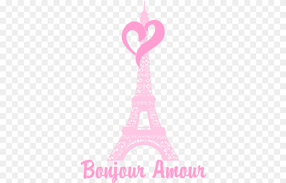 Pink Eiffel Tower Eiffel Tower Flourish Pink And Black Ornament Rou Png Image
