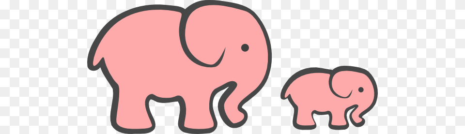 Pink Elephant Clip Art, Animal, Mammal, Wildlife, Bear Free Png Download