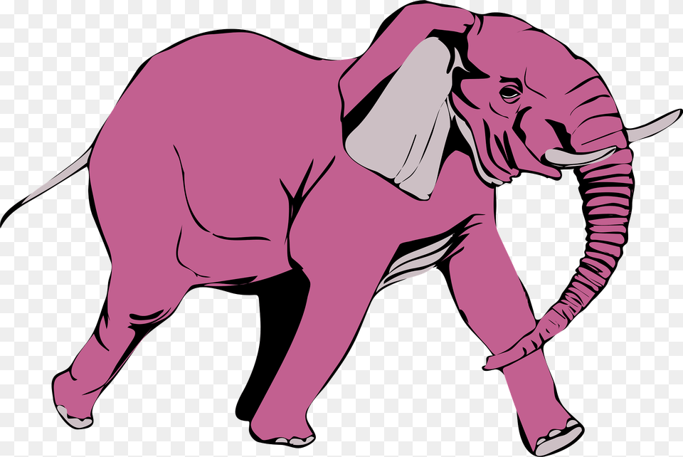 Pink Elephant Clipart, Animal, Mammal, Person, Wildlife Free Transparent Png