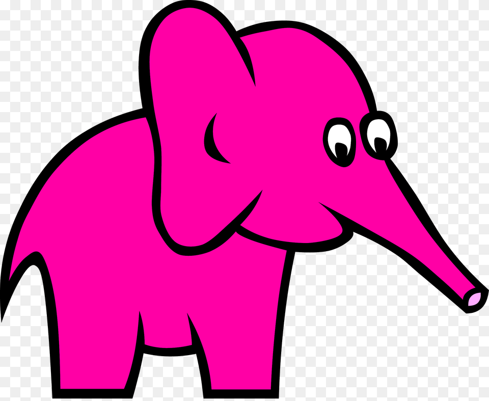 Pink Elephant Clipart, Animal, Wildlife, Mammal, Baby Free Png Download