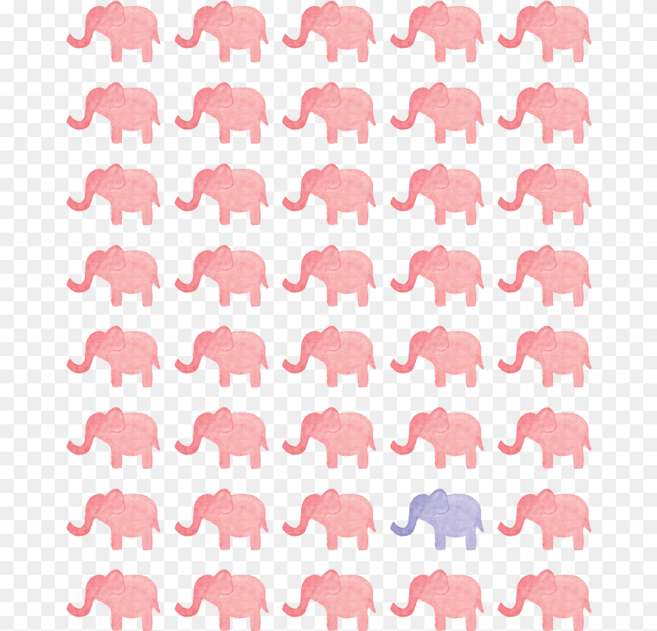 Pink Elephant Elephant, Person, Face, Head, Mustache Free Png