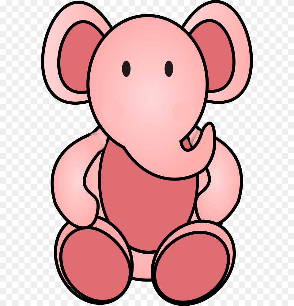 Pink Elephant Elephant Toy Clip Art, Baby, Person, Face, Head Png Image