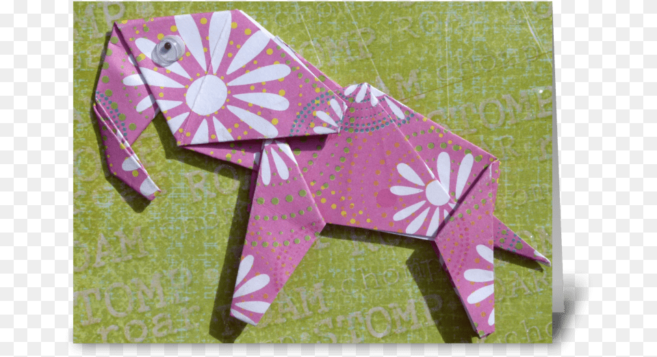 Pink Elephant Greeting Card Origami, Art, Paper, Accessories, Formal Wear Png