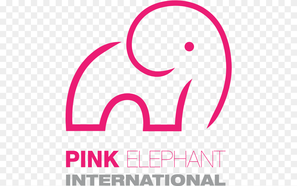 Pink Elephant International Logo Pink Elephant, Advertisement, Poster, Animal, Mammal Free Png