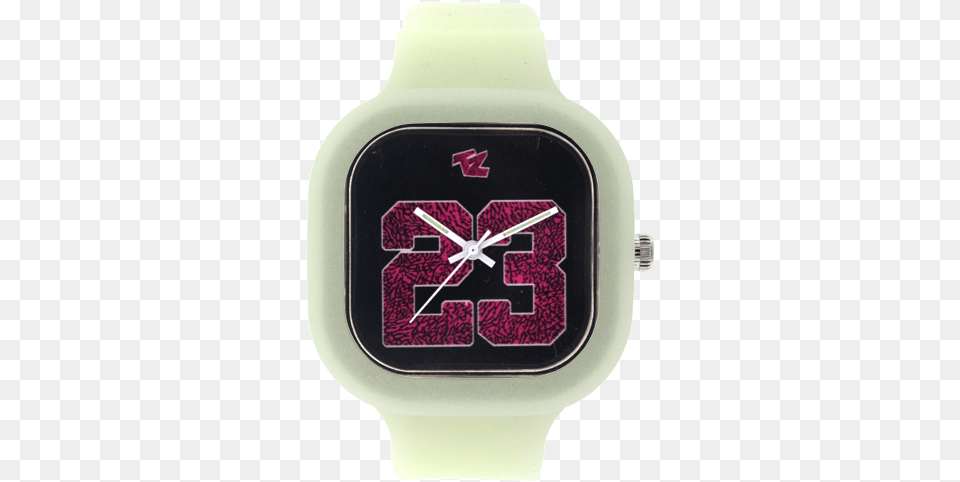 Pink Elephant Print Black Face Glow In The Dark Analog Watch, Wristwatch, Arm, Body Part, Person Png
