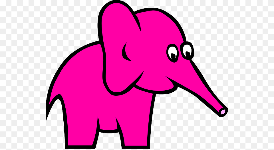 Pink Elephant Sticker Pack Messages Sticker 0 Elephant Coloring, Animal, Wildlife, Mammal, Baby Png