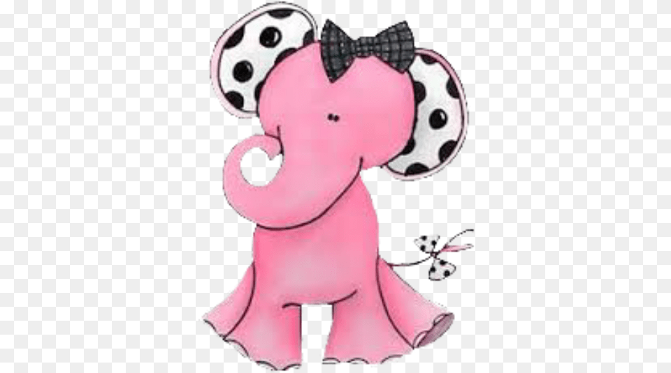 Pink Elephants Baby Cute Heart Scrapbooking Scraps Cartoon, Animal, Elephant, Mammal, Wildlife Free Transparent Png