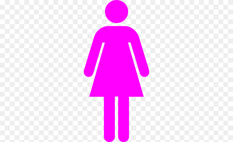 Pink Female Symbol Clip Art, Clothing, Coat, Sign, Person Free Png Download