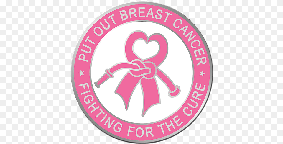 Pink Fire Breast Cancer Awareness Seal Law Enforcement Breast Cancer, Logo, Symbol, Disk, Badge Png Image