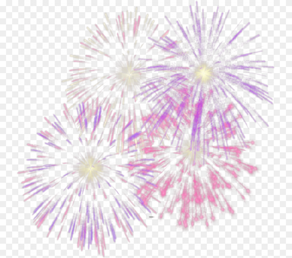 Pink Fireworks Background, Purple Png Image