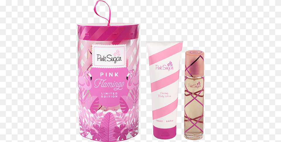 Pink Flamingo, Bottle, Lotion, Cosmetics, Perfume Png Image