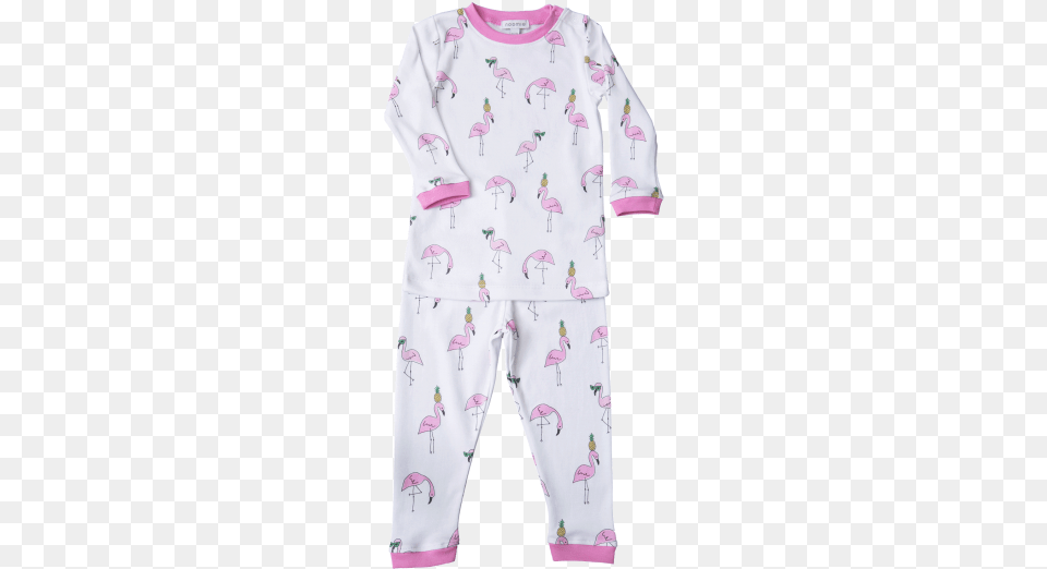 Pink Flamingos Two Piece Pj Nightwear, Clothing, Pajamas, Shirt Free Transparent Png