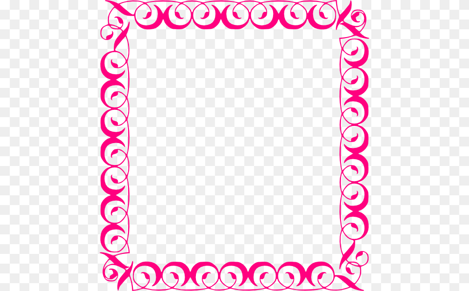 Pink Floral Border Clip Art, Home Decor Png Image