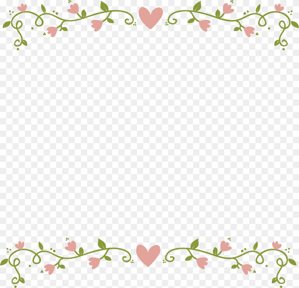 Pink Floral Border Flower Border Transparent Background, Art, Floral Design, Graphics, Pattern Free Png Download