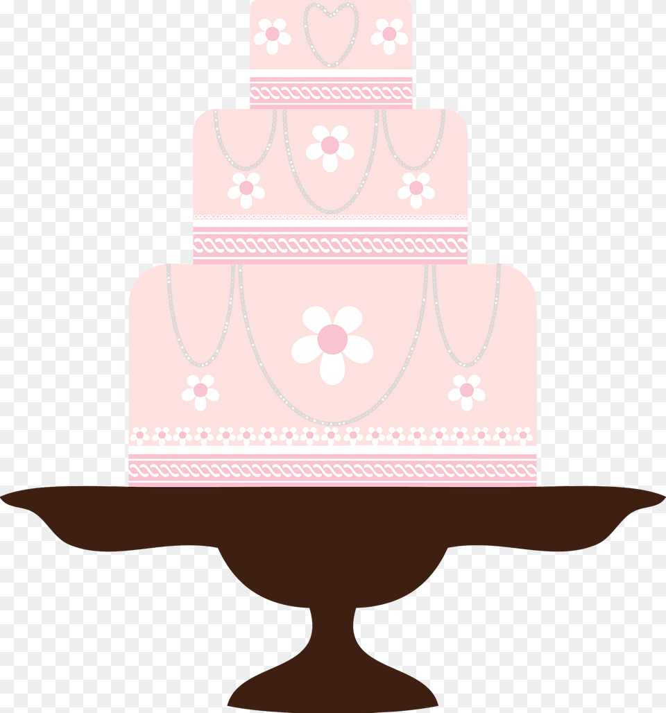 Pink Floral Cake Clipart, Dessert, Food, Wedding, Wedding Cake Png Image