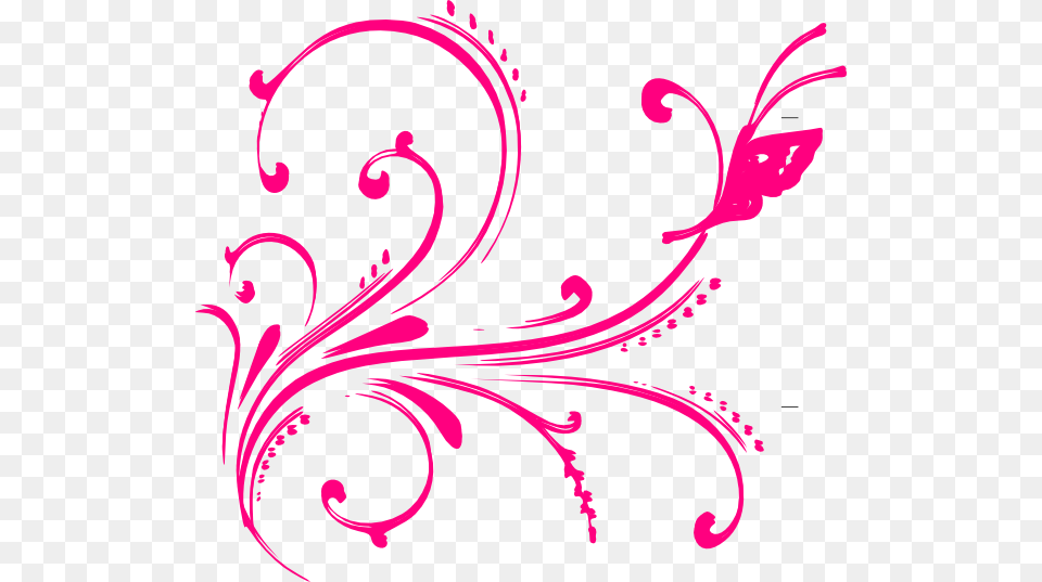 Pink Flourish White Floral Designs, Art, Floral Design, Graphics, Pattern Png