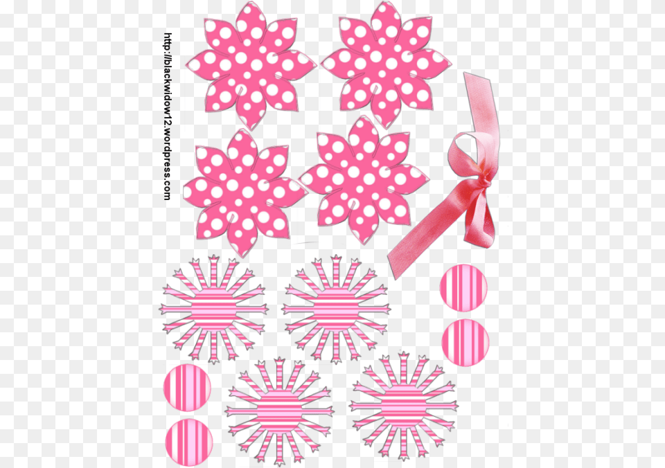 Pink Flower Cajas Carton, Pattern Png