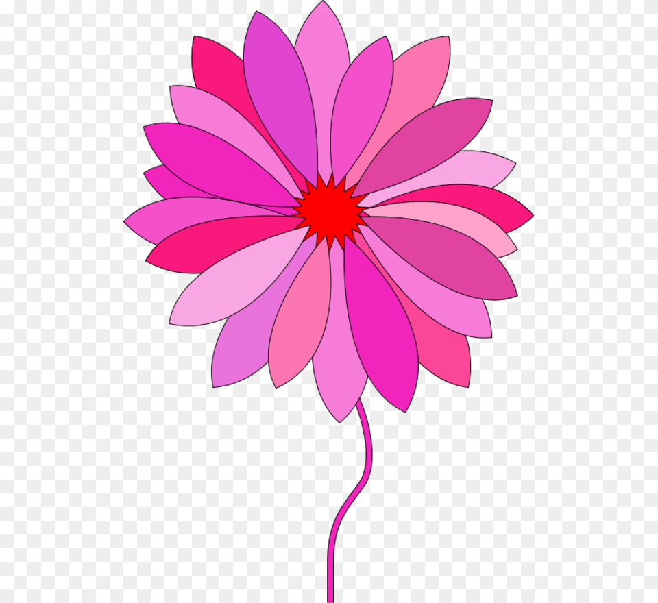 Pink Flower Clip Art, Dahlia, Daisy, Petal, Plant Free Png Download