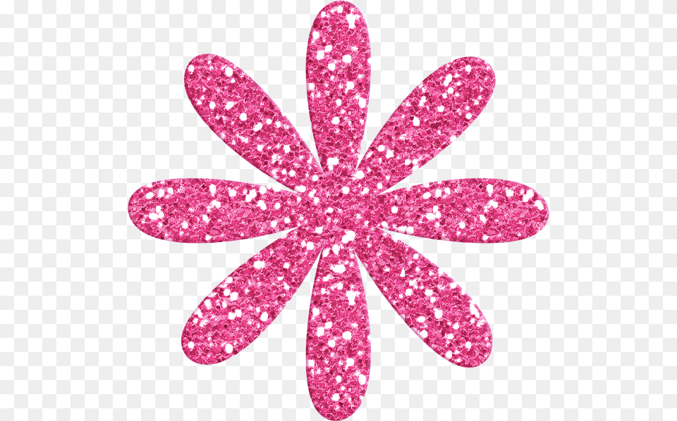 Pink Flower Clip Art Glitter Flowers Clipart, Fashion Free Transparent Png