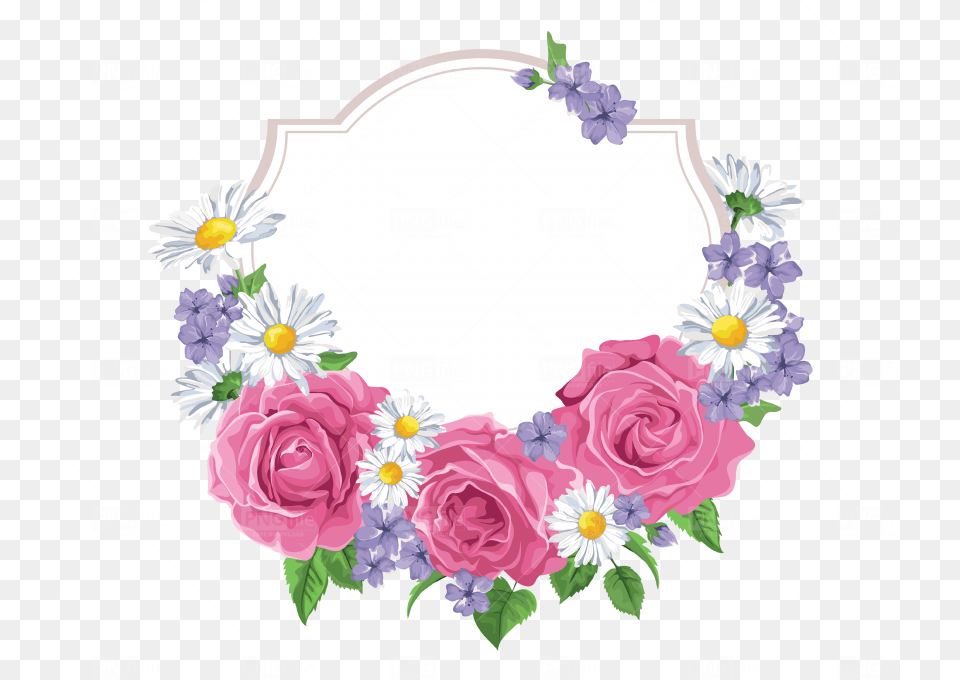Pink Flower Corner Border, Art, Floral Design, Graphics, Pattern Free Png Download