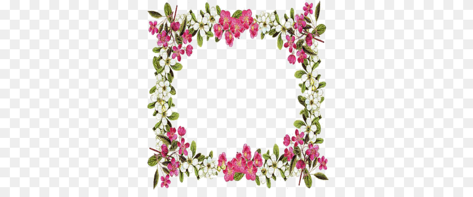 Pink Flower Frame, Art, Floral Design, Graphics, Pattern Free Png