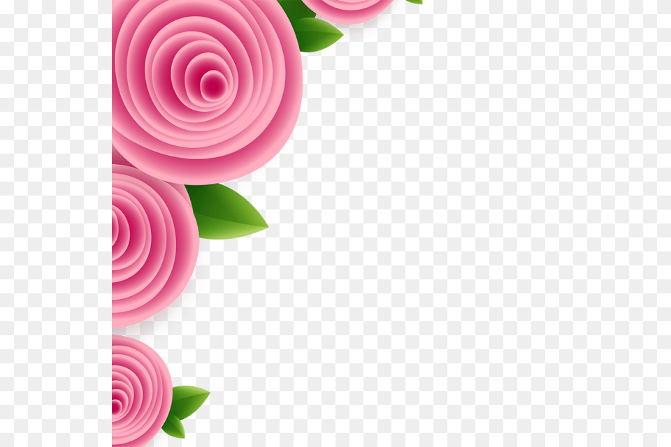 Pink Flower Frame Pink Green Frame And For, Art, Floral Design, Graphics, Pattern Free Png Download