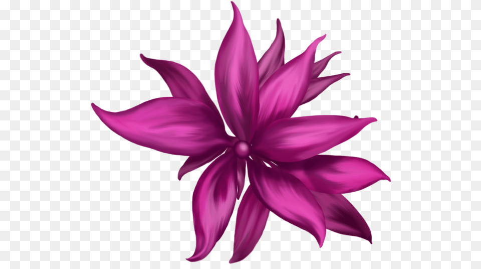 Pink Flower Graphic 3d And 2d Art Sharecg Dibujos De Flores Bidimensionales, Dahlia, Petal, Plant, Purple Free Transparent Png