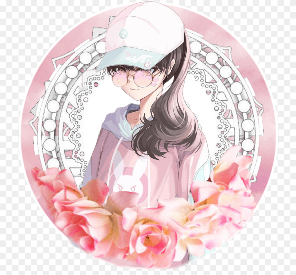 Pink Flower Icon Anime Garden Roses, Book, Comics, Publication, Adult Free Png