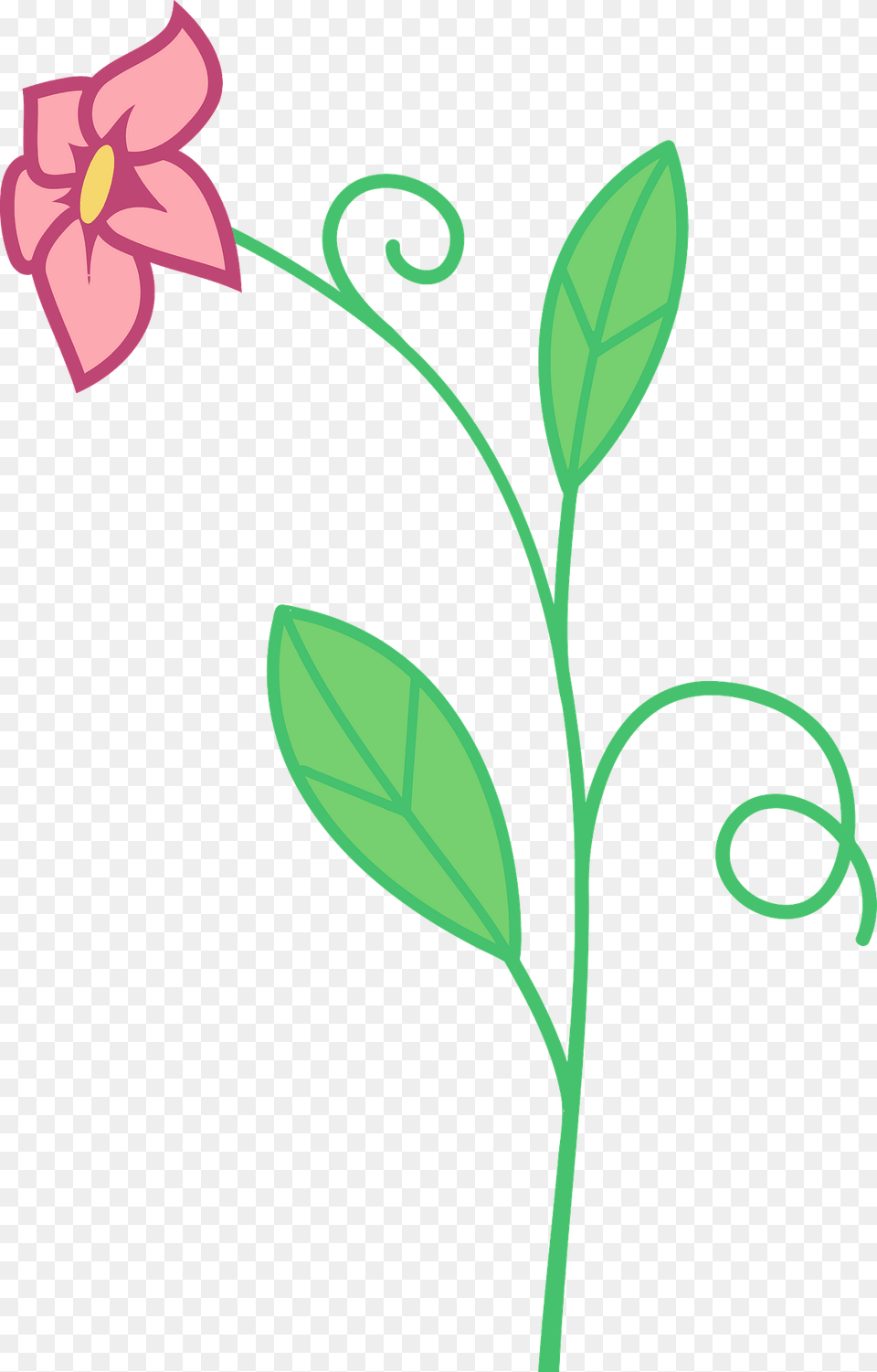 Pink Flower On The Stem Clipart, Art, Floral Design, Graphics, Pattern Free Transparent Png