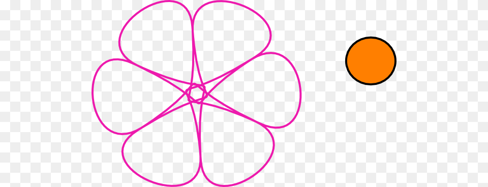 Pink Flower Outline Clip Arts For Web, Purple, Pattern, Art, Plant Free Png