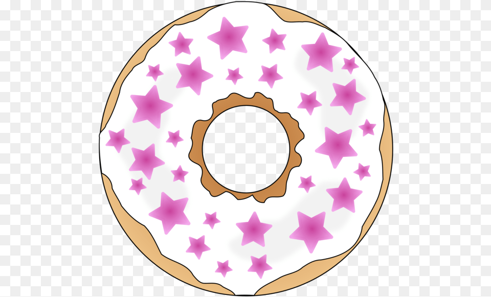Pink Flower Petal Clipart Donut Star Clipart, Food, Sweets, Head, Person Free Transparent Png