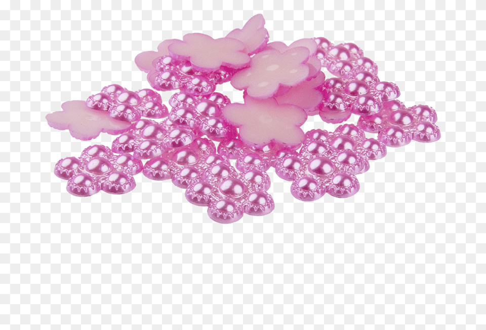 Pink Flower Shape Flat Back Pearl 18mm Artificial Flower, Accessories, Plant, Jewelry Png
