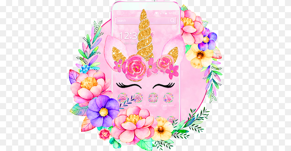 Pink Flower Unicorn Theme Unicorn Lucu, Person, Birthday Cake, Cake, Cream Free Png