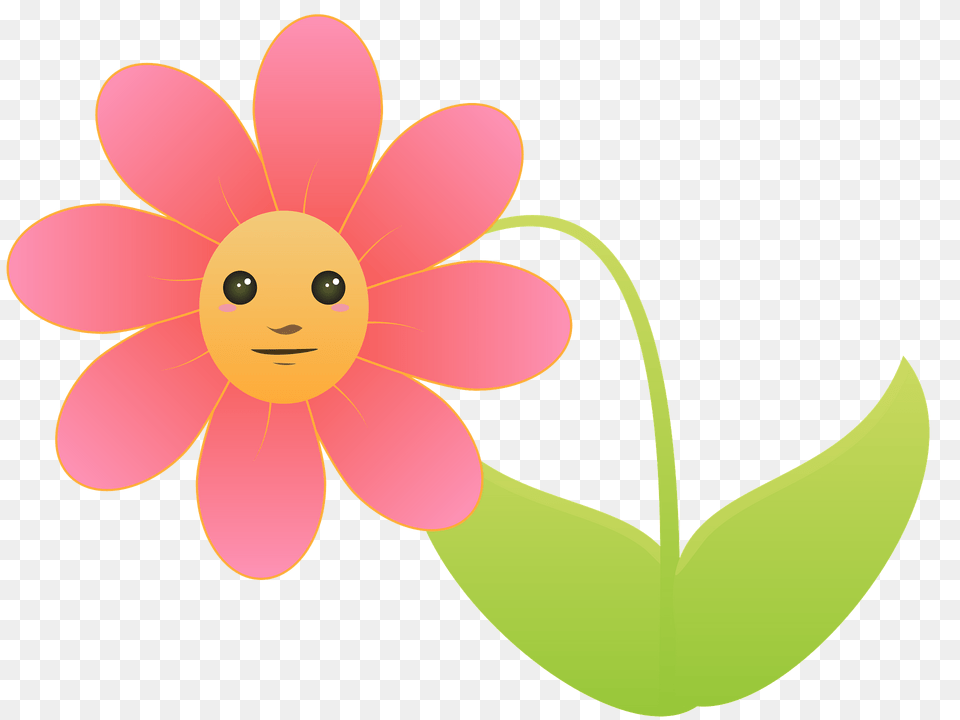 Pink Flower With Face Clipart, Plant, Petal, Daisy, Anther Free Transparent Png