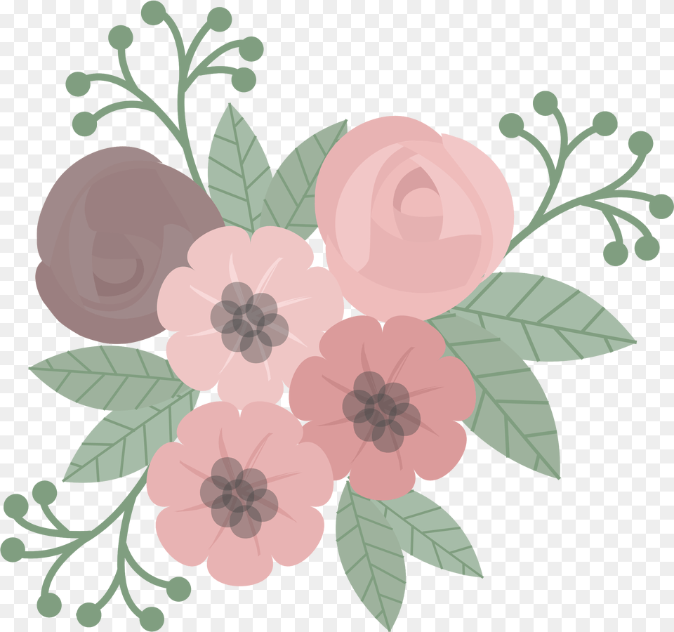 Pink Flower With Background Wedding Flower Banner, Art, Floral Design, Graphics, Pattern Free Transparent Png