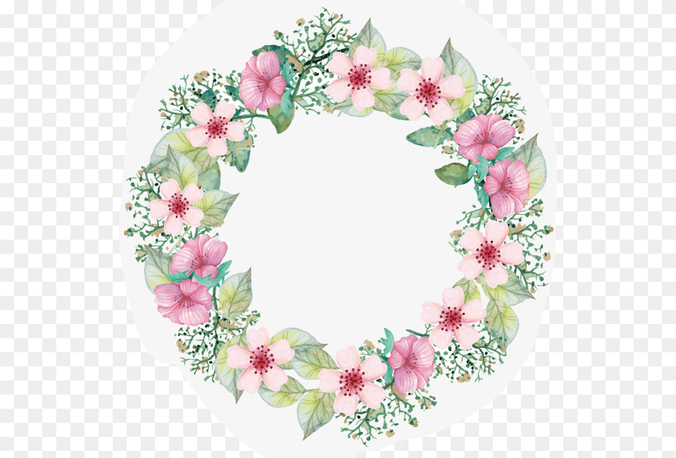 Pink Flower Wreath Vector, Plant, Art, Floral Design, Graphics Free Png Download