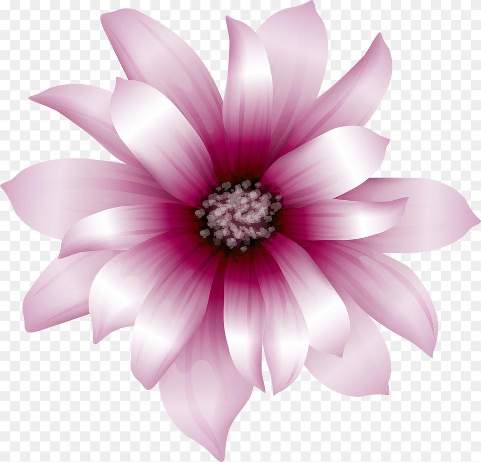 Pink Flowers Clip Art Large Pink Flower Png Image
