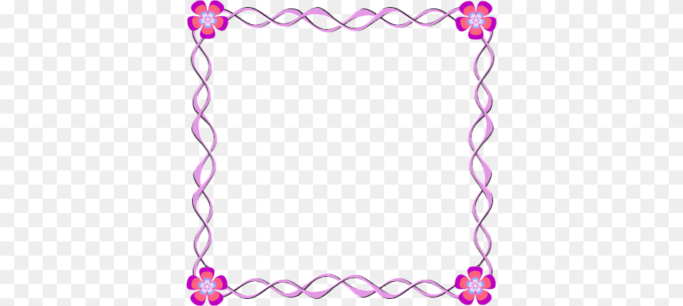 Pink Flowers Frame Border Design Bordersframes, Purple, Art, Floral Design, Graphics Free Png Download